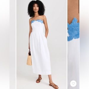 Fanm Mon Lorr Dress- White and Blue